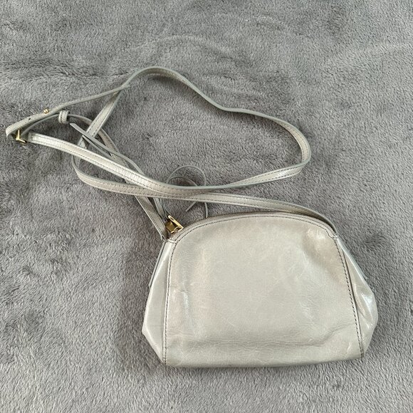 HOBO Handbags - Hobo International Light Gray Nash Crossbody Bag Purse Leather Handbag